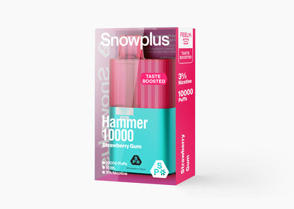 雪加大板砖Snowplus Hammer 10000口 正品海外版 一次性16ml大容量-多口味可选 - 草莓口香糖