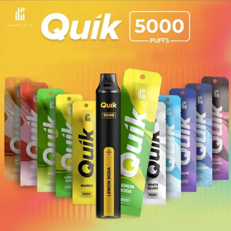 泰版 Quik 经典一次性电子烟小黑条5000口-多口味可选 - 龙井