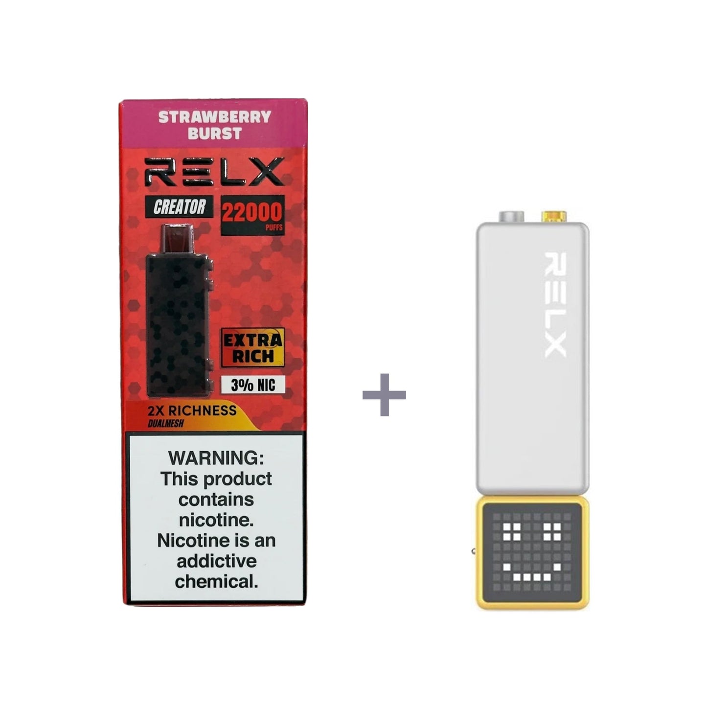 正品悦刻积木乐高RELX Creator 22000口烟弹/套装-多口味可选 (一代/二/三代杆弹通用） - 套装1(配正品一代杆) / 草莓风暴