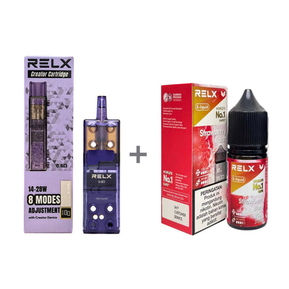 正品悦刻三代积木空弹烟油套餐(5ml容积RELX空弹+30ml正品RELX E-liquid) - 套装(空弹+烟油) / 草莓_3%Nic