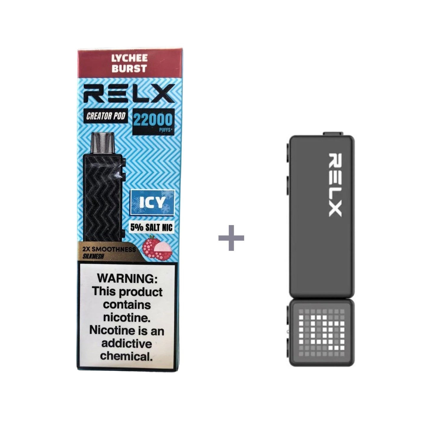 正品悦刻积木乐高RELX Creator 22000口烟弹/套装-多口味可选 (一代/二/三代杆弹通用） - 套装2(配正品二代杆) / 荔枝