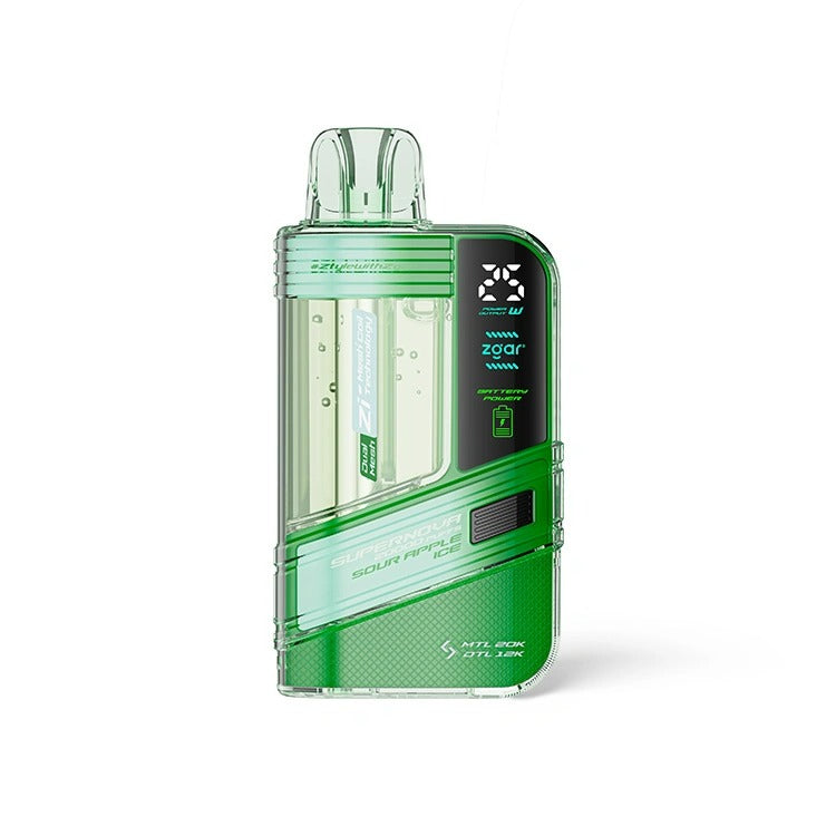 正品冰熊Zgar Supernova 20000口一次性电子烟-可视化烟仓/LED显示屏/可调节火力烟阻 - 酸苹果
