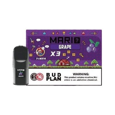 正品马里奥六代Mario 6TH通配烟弹三颗装-RELX六代通配平替-适配悦刻4/5/6/7代烟杆 马里奥六代Mario 6TH通配烟弹严格的标准，其产品质量高，独有防漏油技术设计，口味选择多，且每一种口味都独具特色，口感丝滑、丰满，令人回味无穷。烟雾细腻且持久，甜凉适中，能完美复刻悦刻RELX各种经典口味，是市面上一致认定的口粮油。 - 葡萄