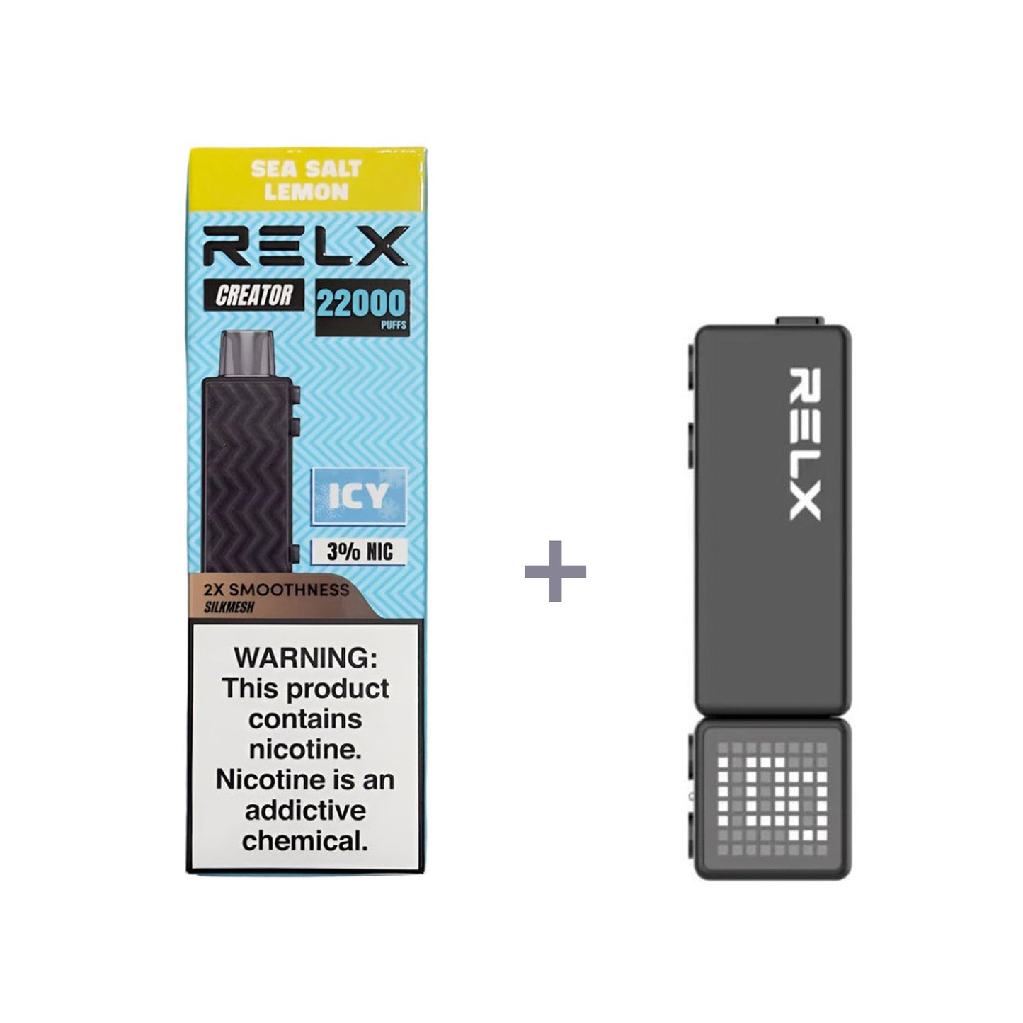 正品悦刻积木乐高RELX Creator 22000口烟弹/套装-多口味可选 (一代/二/三代杆弹通用） - 套装2(配正品二代杆) / 海盐柠檬