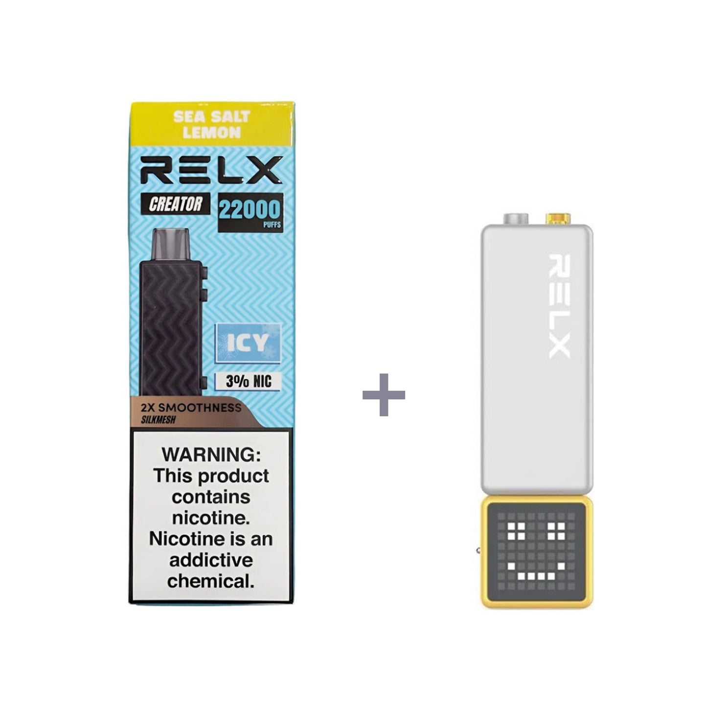 正品悦刻积木乐高RELX Creator 22000口烟弹/套装-多口味可选 (一代/二/三代杆弹通用） - 套装1(配正品一代杆) / 海盐柠檬