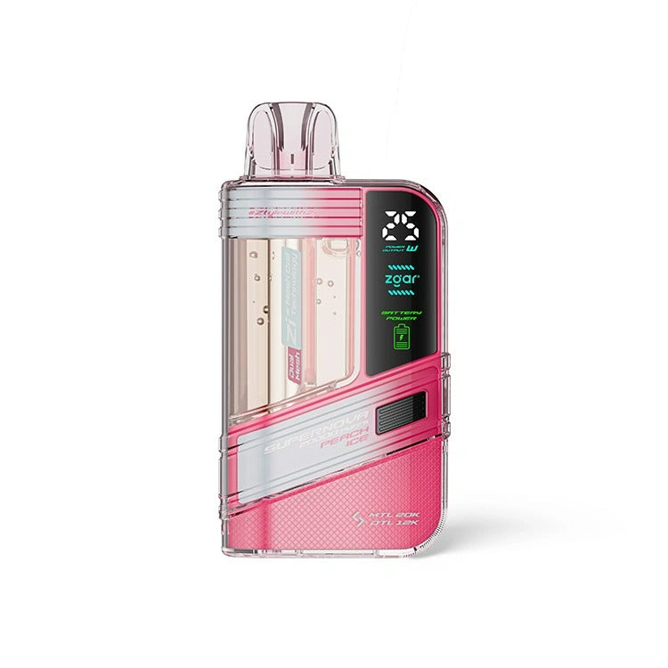 正品冰熊Zgar Supernova 20000口一次性电子烟-可视化烟仓/LED显示屏/可调节火力烟阻 - 桃子冰