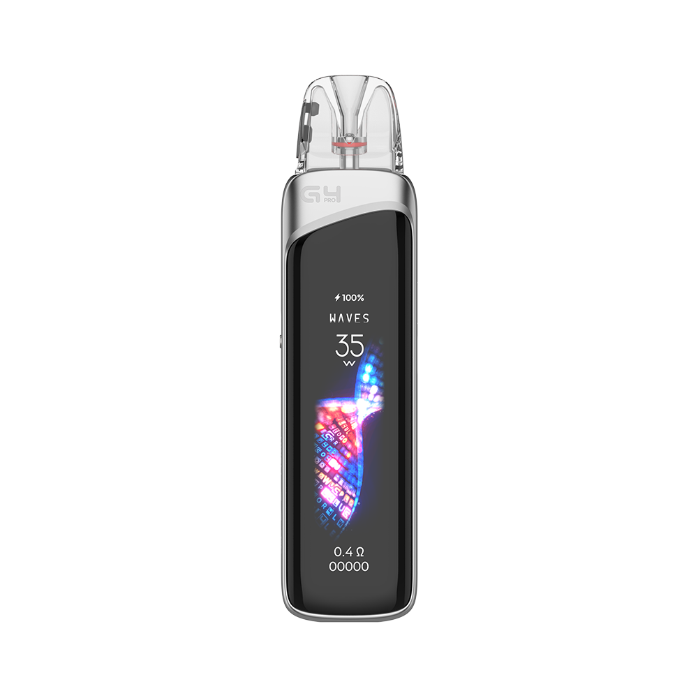 UWELL CALIBURN G4 PRO Pearl Silver 设备正面外观，白底展示