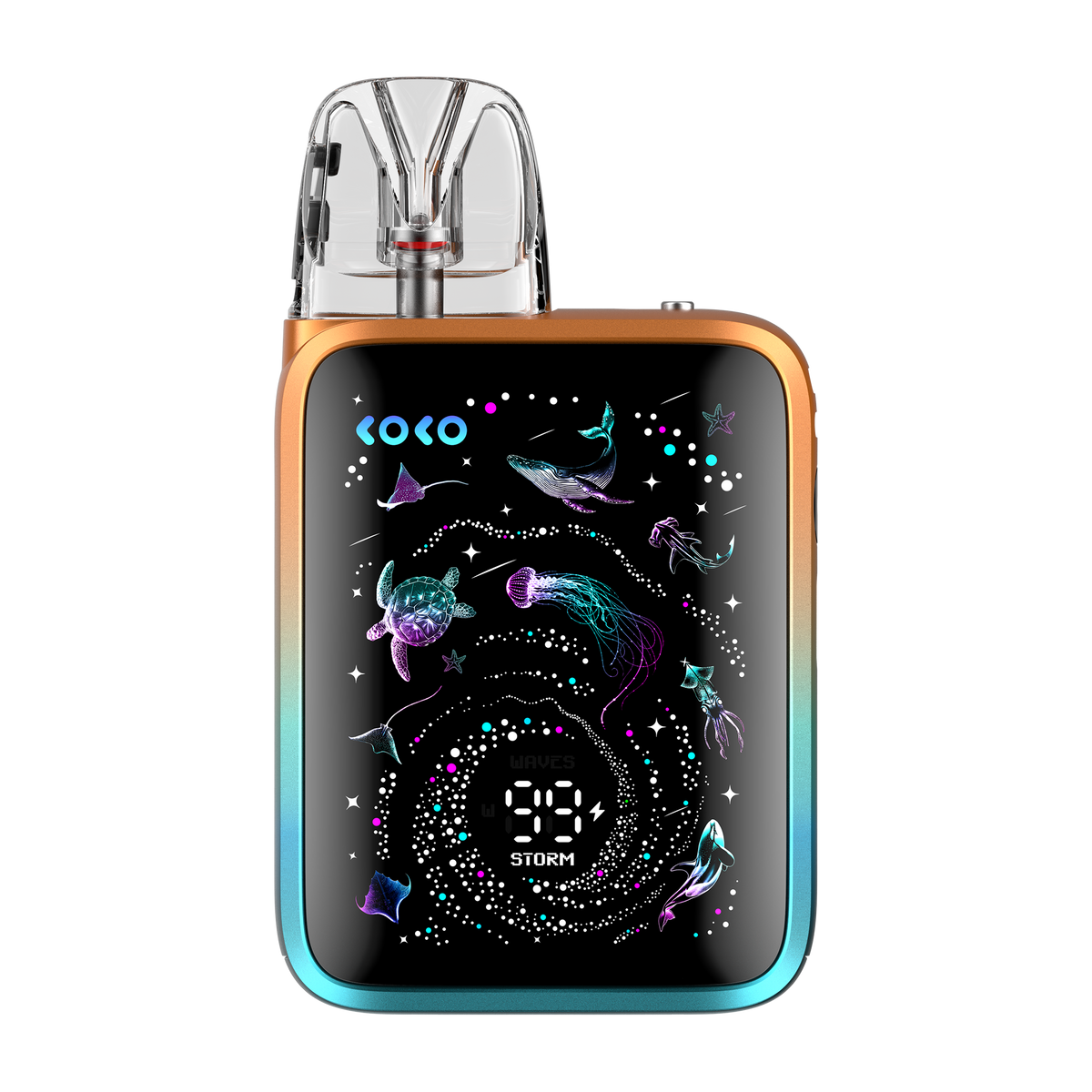 UWELL CALIBURN G5 KOKO Ocean Flame 设备正面外观，白底完整展示