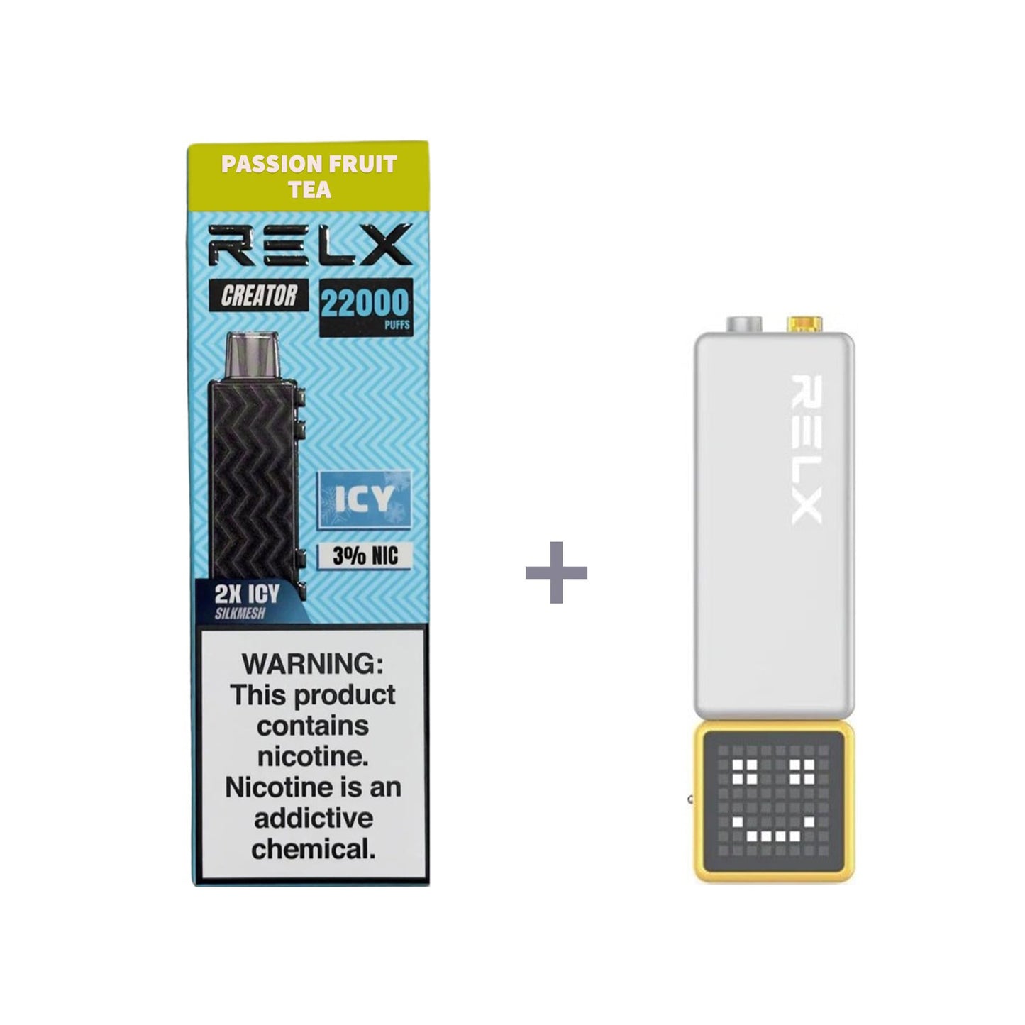 正品悦刻积木乐高RELX Creator 22000口烟弹/套装-多口味可选 (一代/二/三代杆弹通用） - 套装1(配正品一代杆) / 极凉百香果