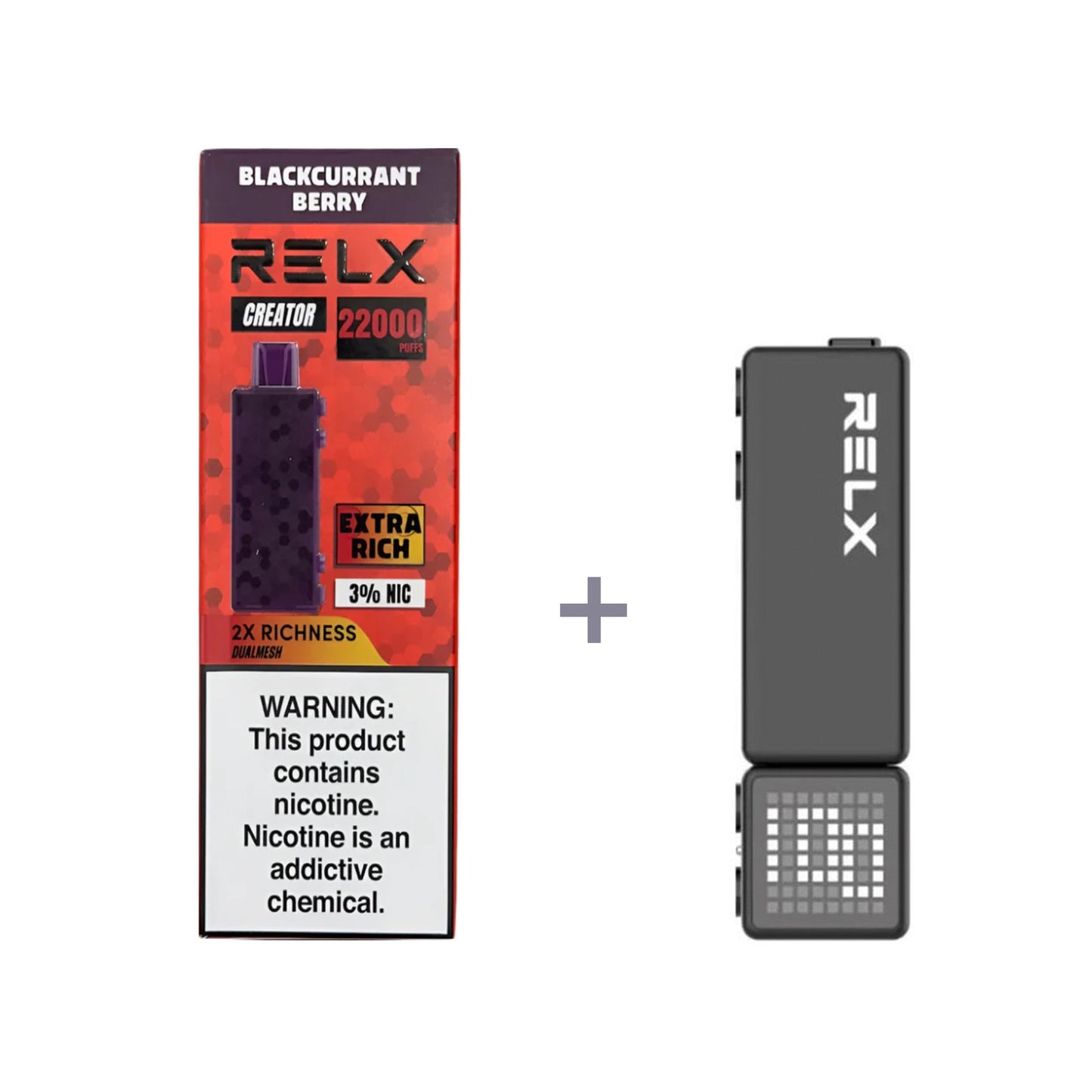 正品悦刻积木乐高RELX Creator 22000口烟弹/套装-多口味可选 (一代/二/三代杆弹通用） - 黑加仑莓果