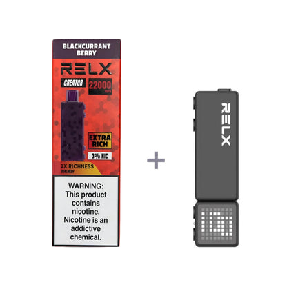 正品悦刻积木乐高RELX Creator 22000口烟弹/套装-多口味可选 (一代/二/三代杆弹通用） - 黑加仑莓果