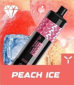 正品柚子水烟YOOZ SHISHA 14000口 DTL水晶炫彩钻石切割工艺大烟雾肺吸模式油量电量显示一次性电子烟-多口味可选 - 桃子冰