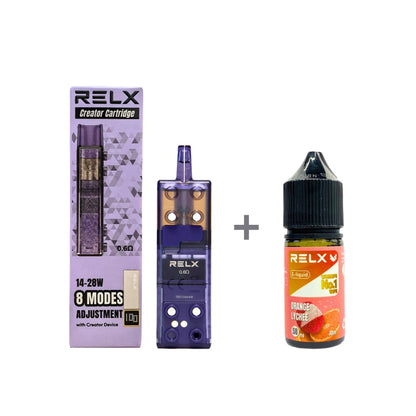 正品悦刻三代积木空弹烟油套餐(5ml容积RELX空弹+30ml正品RELX E-liquid) - 套装(空弹+烟油) / 橙子荔枝_5%Nic