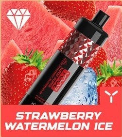 正品柚子水烟YOOZ SHISHA 14000口 DTL水晶炫彩钻石切割工艺大烟雾肺吸模式油量电量显示一次性电子烟-多口味可选 - 草莓西瓜