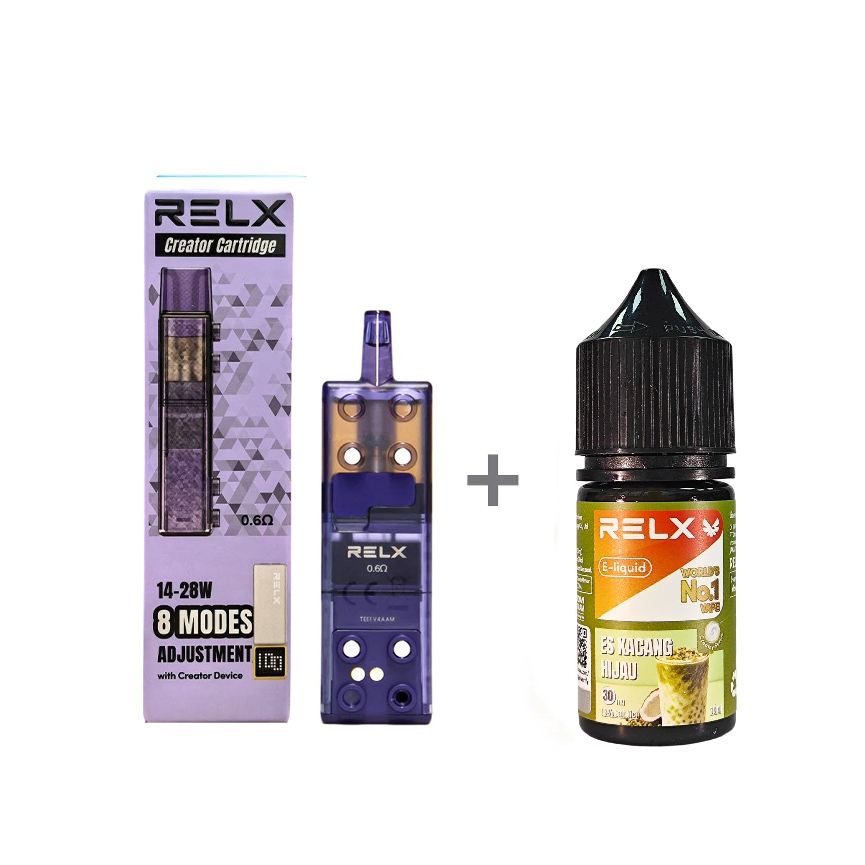 正品悦刻三代积木空弹烟油套餐(5ml容积RELX空弹+30ml正品RELX E-liquid)