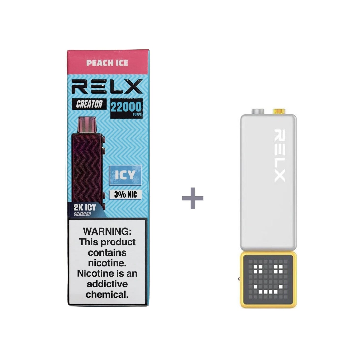正品悦刻积木乐高RELX Creator 22000口烟弹/套装-多口味可选 (一代/二/三代杆弹通用） - 套装1(配正品一代杆) / 桃子冰