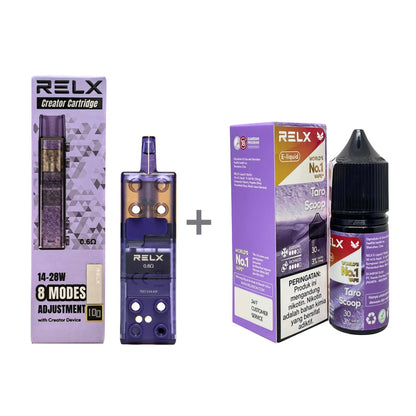 正品悦刻三代积木空弹烟油套餐(5ml容积RELX空弹+30ml正品RELX E-liquid) - 套装(空弹+烟油) / 香芋_3%Nic