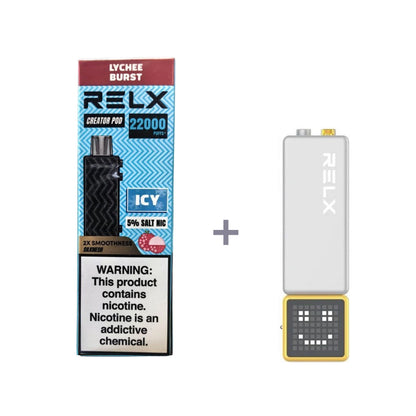 正品悦刻积木乐高RELX Creator 22000口烟弹/套装-多口味可选 (一代/二/三代杆弹通用） - 套装1(配正品一代杆) / 荔枝