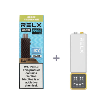 正品悦刻积木乐高RELX Creator 22000口烟弹/套装-多口味可选 (一代/二/三代杆弹通用） - 套装1(配正品一代杆) / 葡萄铁观音
