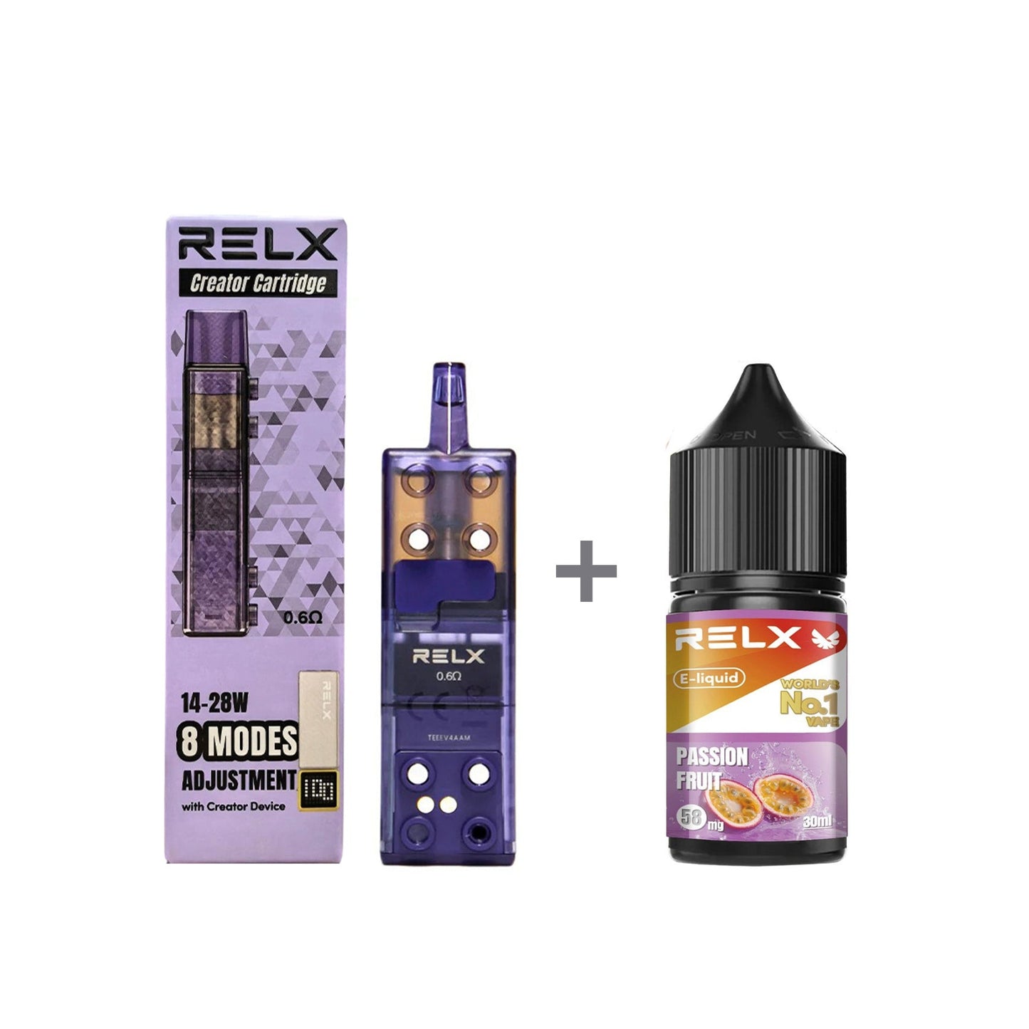 正品悦刻三代积木空弹烟油套餐(5ml容积RELX空弹+30ml正品RELX E-liquid) - 套装(空弹+烟油) / 百香果_5%Nic