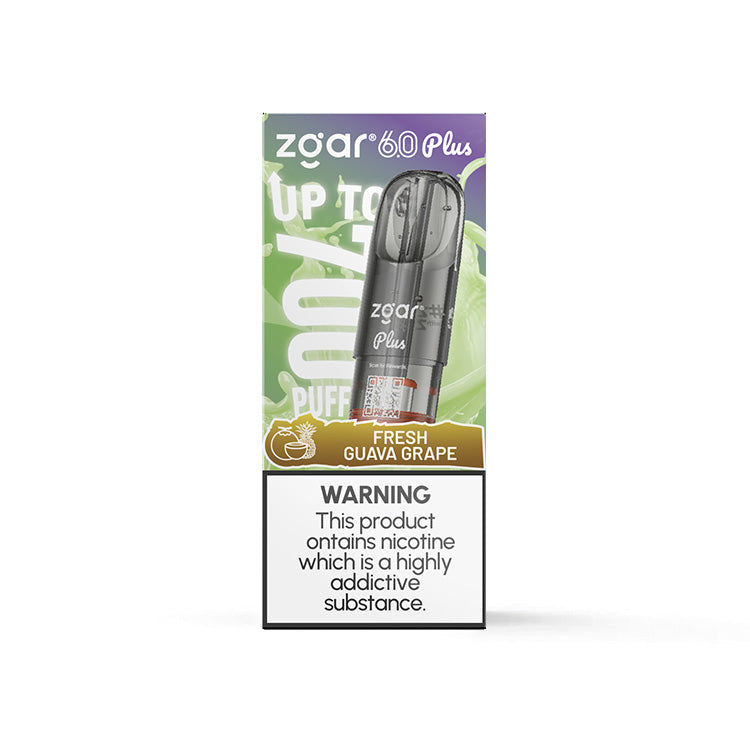 【多种全新口味】正品新款冰熊超大容量3.5ML Zgar Pod 6.0 PLUS(悦刻4/5/6/7代杆通用) 口味任选，三颗起售 - 【新】清爽芭乐葡