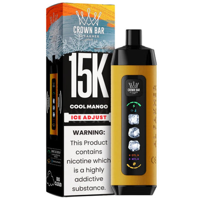 阿尔法赫皇冠系列PRO MAX AL FAKHER CROWN BAR 15K 15000口大烟雾一次性电子烟带水烟声波油量电量显示-多口味可选 - 酷芒果
