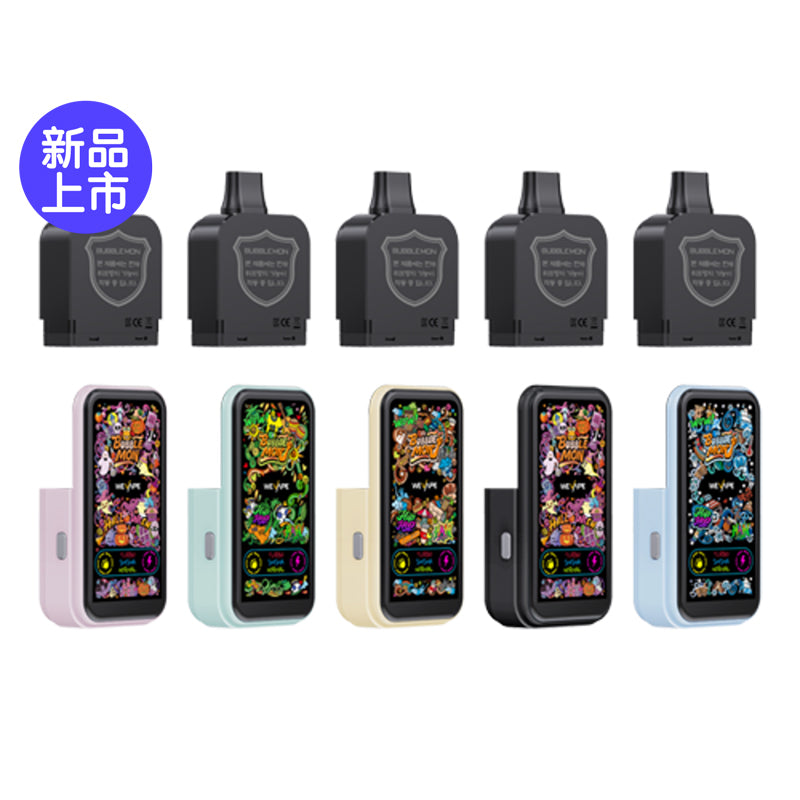 正品韩版巴布梦三代BUBBLE MON GRAFFITI-C 泡泡兽满天星炫彩涂鸦壁纸LED灯效30000口可拆卸式电子烟套装/烟弹-多口味