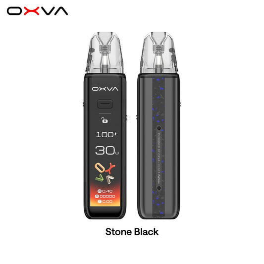 OXVA XLIM 3 Ultra 黑色设备正反面，白底完整展示