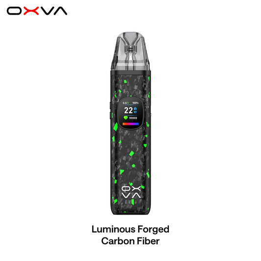 OXVA XLIM Pro 2 DNA 夜光碳纤维配色，白底完整展示